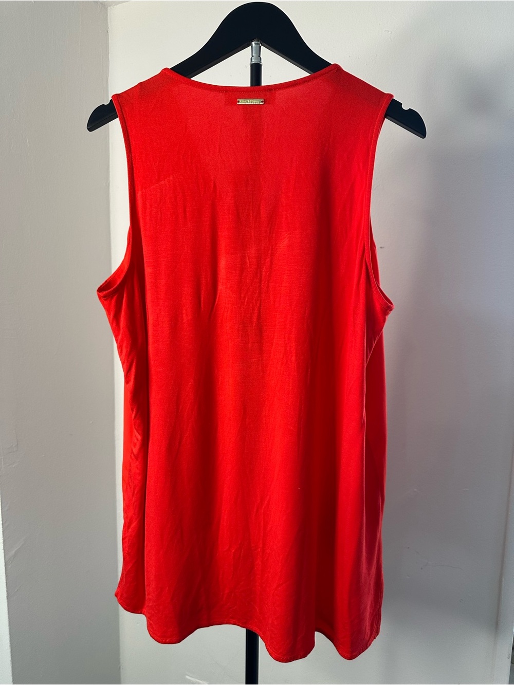 Michael Michael Kors Bright Ruby Sleeveless V-Neck Layered Blouse NWT Size L - Picture 4 of 8